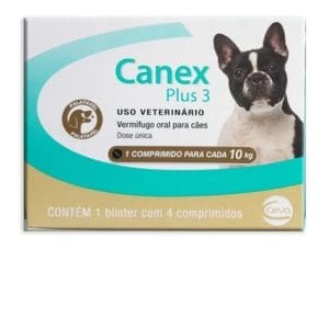 Vermífugo Ceva Canex Plus 3 para Cães - 4 Comprimidos