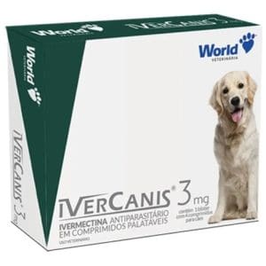Ivercanis Cães Até 15kg Carrapaticida Sarnicida 4 Comprimido 3mg